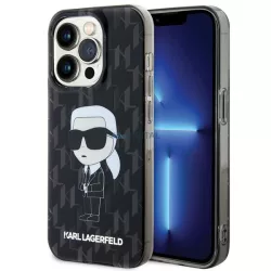   HUSĂ! - Husă originală KARL LAGERFELD KLHCP15XHNKMKLK pentru iPhone 15 PRO MAX (Ikonik Monogram / negru)