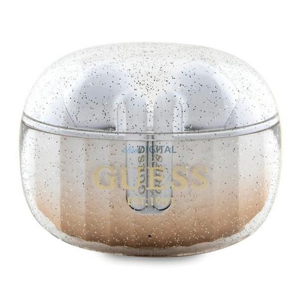Guess GUTWSHDGKEED Glitter Gradient TWS căști fără fir bluetooth - culoare aurie