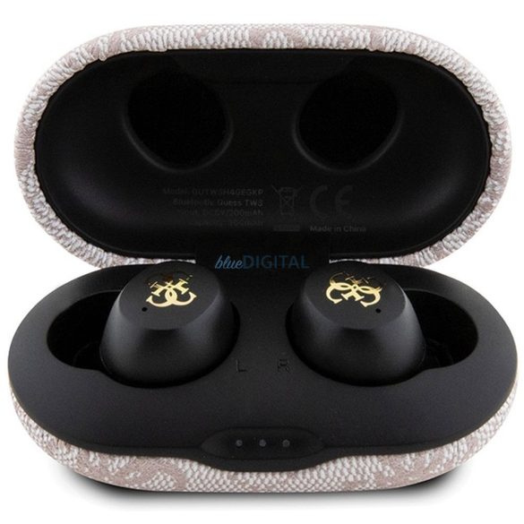 Guess GUTWSP4EGP 4G Metal TWS bluetooth căști fără fir ENC - roz