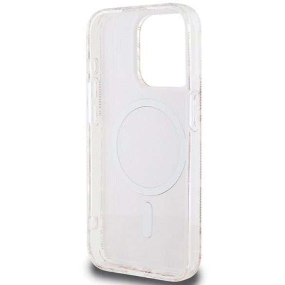 Husă originală GUESS GUHMP15LHGCUSTGP pentru iPhone 15 Pro (Magsafe / IML GCUBE / roz)