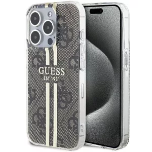 HUSĂ! - Husă originală GUESS GUHCP15MH4PSEGW pentru iPhone 15 Pro (4G Dună aurie / maro)
