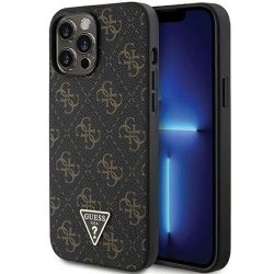   HUSĂ! - Husă GUESS pentru IPHONE 14 Pro GUHCP14LPG4GPK (logo metal triunghi 4G) neagră