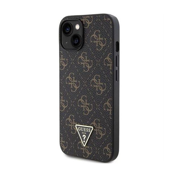 HUSĂ! - Husă GUESS pentru IPHONE 13 / 14 / 15 GUHCP15SPG4GPK (logo metal triunghi 4G) neagră