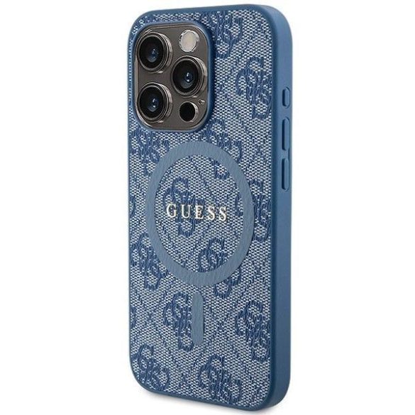 Husă originală GUESS GUHMP14XG4GFRB pentru iPhone 14 Pro Max (Magsafe / logo clasic 4G Ring / albastru)