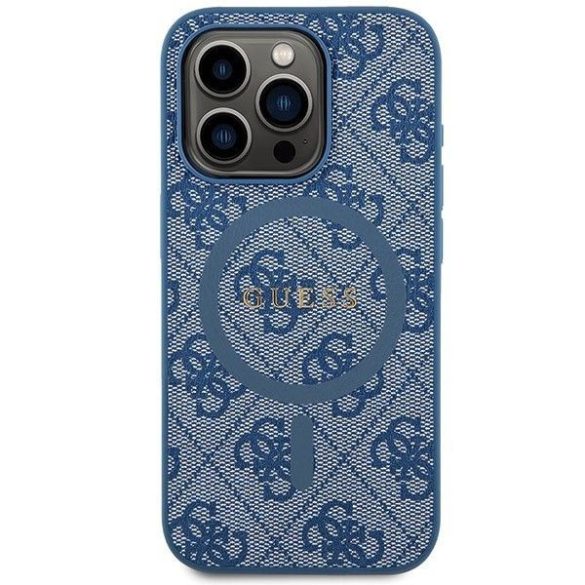 Husă originală GUESS GUHMP14XG4GFRB pentru iPhone 14 Pro Max (Magsafe / logo clasic 4G Ring / albastru)