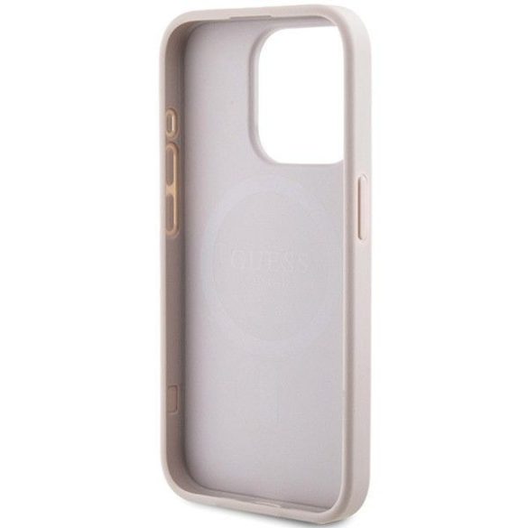 Husă originală GUESS GUHMP14XG4GFRP pentru iPhone 14 Pro Max (Magsafe / logo clasic 4G Ring / roz)