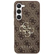   Carcasa originala GUESS GUHCS24S4GMGBR pentru Samsung S24 (Piele 4G Metal Logo / maro)