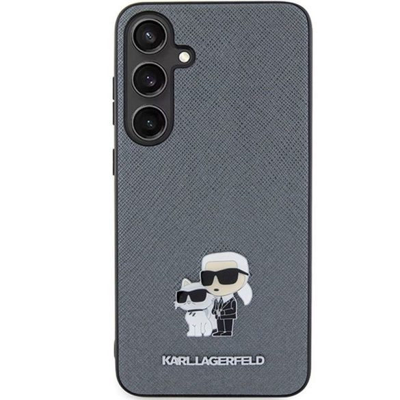 Carcasa originala KARL LAGERFELD KLHCS24MPSAKCMPG pentru SASMUNG S24 Plus (SAFFIANO KC PIN) gri