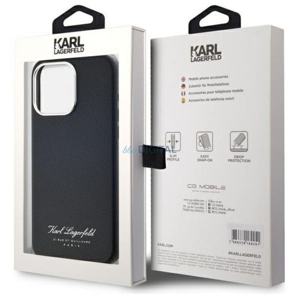 Karl Lagerfeld KLHCP15XPGWCMKHK Hotel RSG Carcasă pentru iPhone 15 Pro Max - Negru