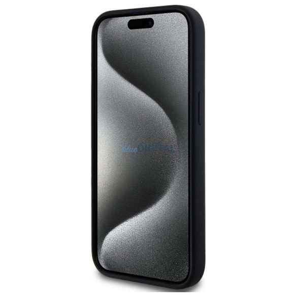 Karl Lagerfeld KLHMP15SSKHPPLK Carcasă din silicon Karl Head compatibilă cu MagSafe pentru iPhone 15 - negru