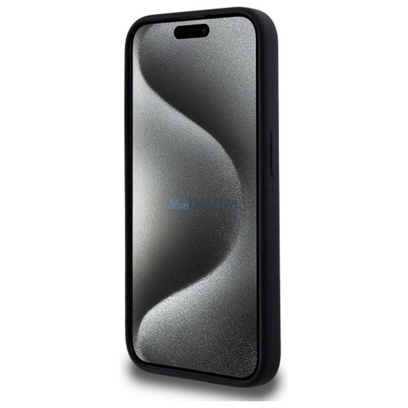 Karl Lagerfeld KLHMP15LSKHPPLK Carcasă din silicon Karl Head compatibilă MagSafe pentru iPhone 15 Pro - negru