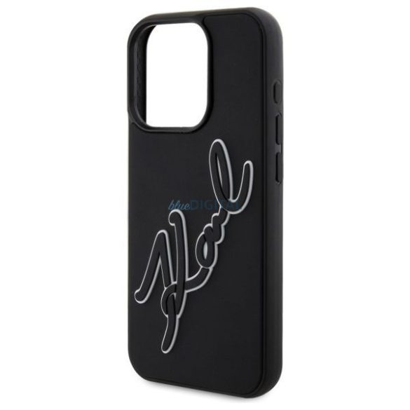 Karl Lagerfeld KLHCP15L3DRKSDLK 3D Rubber Signature caz iPhone 15 Pro - negru