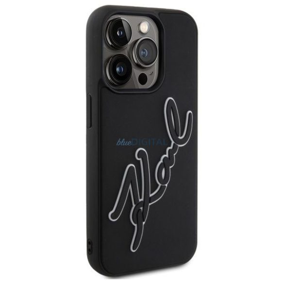 Karl Lagerfeld KLHCP15L3DRKSDLK 3D Rubber Signature caz iPhone 15 Pro - negru
