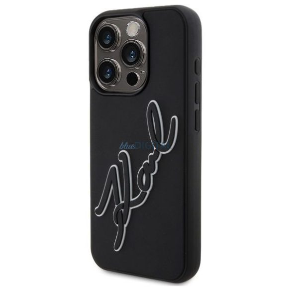Karl Lagerfeld KLHCP15L3DRKSDLK 3D Rubber Signature caz iPhone 15 Pro - negru