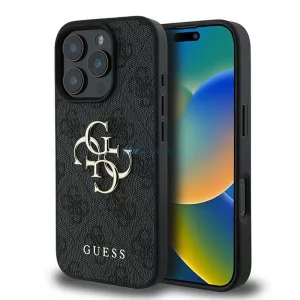 HUSĂ! - Guess GUHCP16L4GMGGR 4G PU Big Logo Caz iPhone 16 Pro - negru