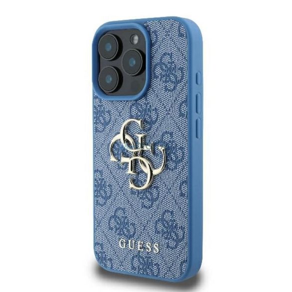Guess GUHCP16X4GMGBL 4G PU Big Logo caz iPhone 16 Pro Max - albastru