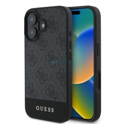   HUSĂ! - Guess GUHCP16MG4GLGR 4G Bottom Stripe carcasă pentru iPhone 16 Plus - negru
