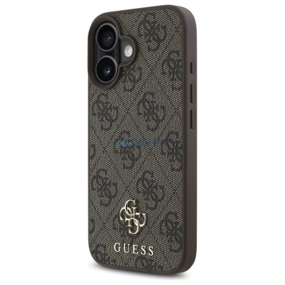 Guess GUHMP16SP4SM4MW 4G Carcasă mică și clasică compatibilă MagSafe pentru iPhone 16 - maro