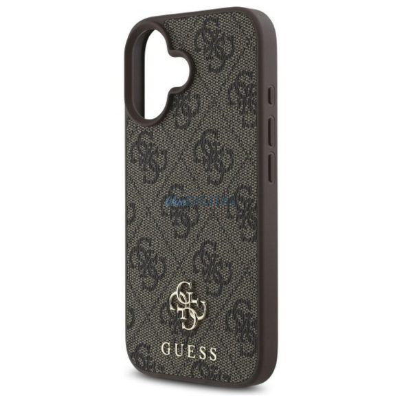 Guess GUHMP16SP4SM4MW 4G Carcasă mică și clasică compatibilă MagSafe pentru iPhone 16 - maro