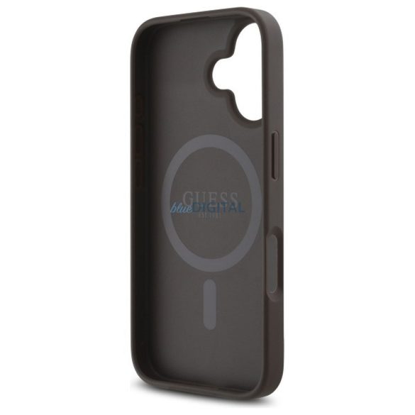 Guess GUHMP16SP4SM4MW 4G Carcasă mică și clasică compatibilă MagSafe pentru iPhone 16 - maro