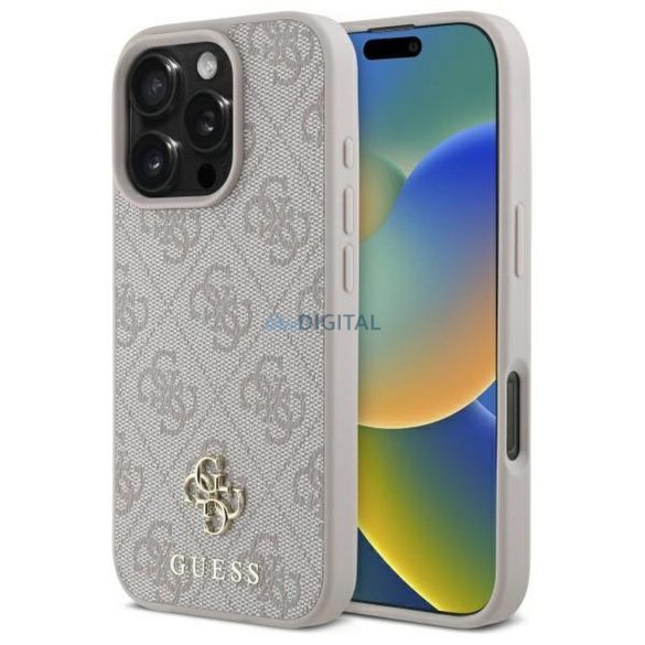 Guess GUHMP16XP4SM4MP Husă compatibilă cu MagSafe 4G Small și Classic pentru iPhone 16 Pro Max - roz