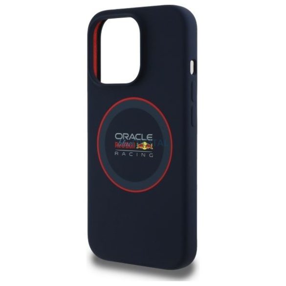 Red Bull RBHMP14L24SIILVR Silicon Red Ring MagSafe Carcasă compatibilă pentru iPhone 14 Pro - Albastru marin