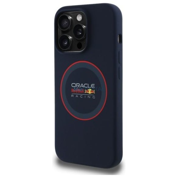 Red Bull RBHMP14L24SIILVR Silicon Red Ring MagSafe Carcasă compatibilă pentru iPhone 14 Pro - Albastru marin