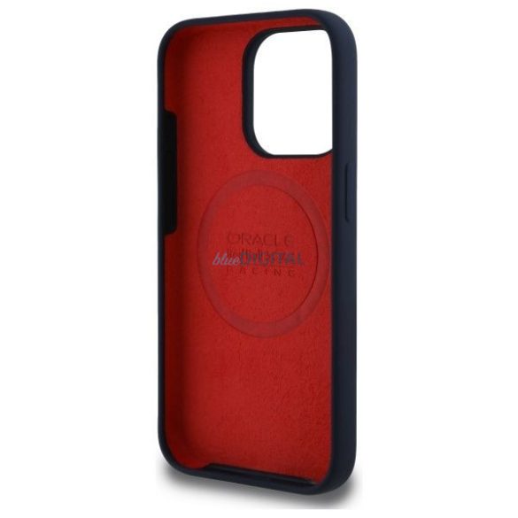 Red Bull RBHMP15L24SIILVR Silicon Red Ring MagSafe Carcasă compatibilă pentru iPhone 15 Pro - Albastru marin