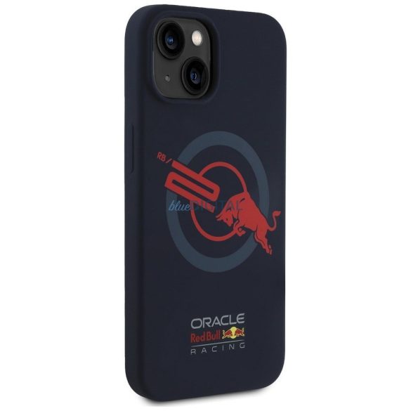 Red Bull RBHMP15X24SIOLVR Silicon ORBR20 Logo Red Lining MagSafe caz compatibil pentru iPhone 15 Pro Max - Navy Blue