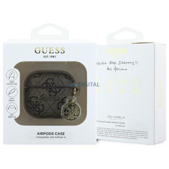 Guess GUA4G4GSMW 4G Charm Collection husă AirPods 4 - maro
