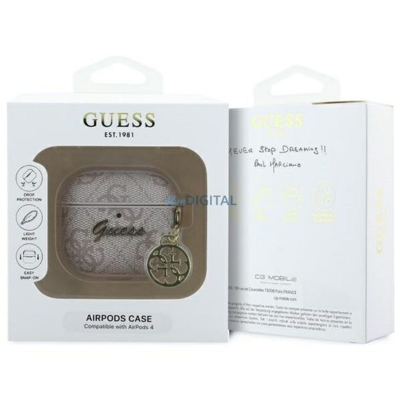 Guess GUA4G4GSMP 4G Charm Collection husă AirPods 4 - roz