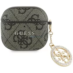 Guess GUA4P4E4CDW Strass Charm carcasă AirPods 4 - maro