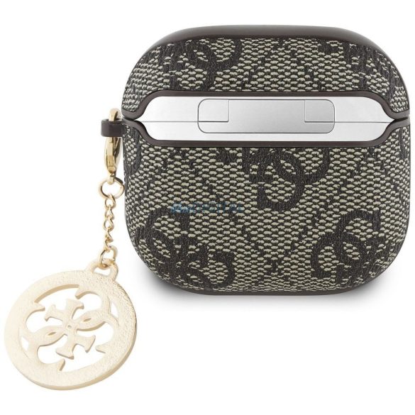 Guess GUA4P4E4CDW Strass Charm carcasă AirPods 4 - maro