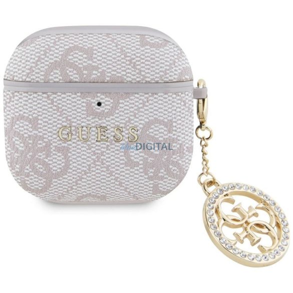 Guess GUA4P4E4CDP Strass Carcasă cu farmec AirPods 4 - roz