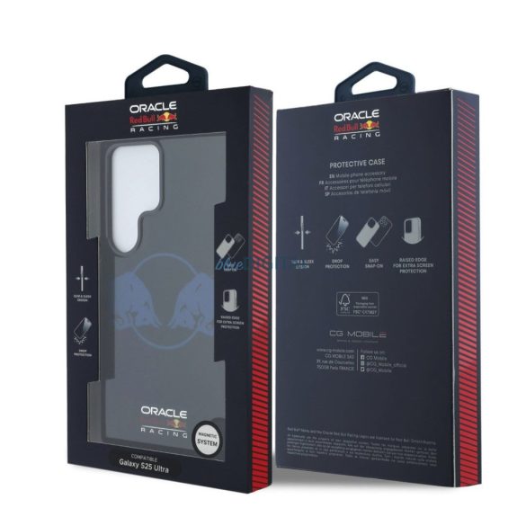 Red Bull RBHMS25L24HIDBV Carcasă magnetică IML transparentă PC Two Bulls compatibilă MagSafe pentru Samsung Galaxy S25 Ultra - Navy Blue