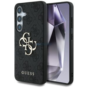 Guess GUHCS25S4GMGGR 4G PU Big Logo Caz Samsung Galaxy S25 - negru
