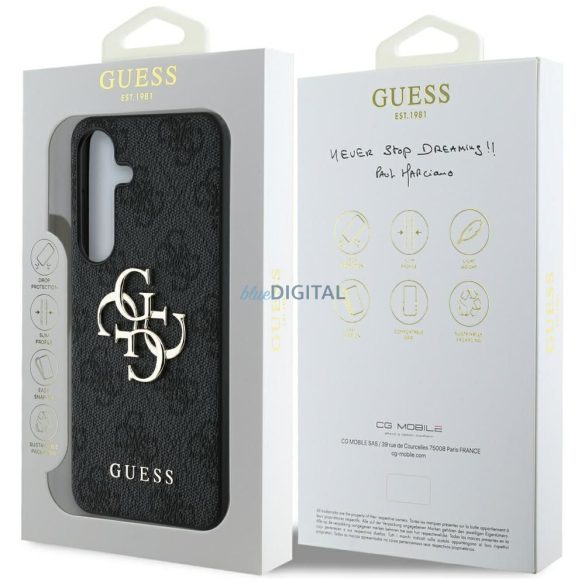 Guess GUHCS25S4GMGGR 4G PU Big Logo Caz Samsung Galaxy S25 - negru