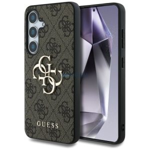 Guess GUHCS25S4GMGBR 4G PU Big Logo Caz Samsung Galaxy S25 - maro