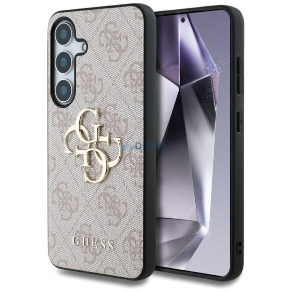 Guess GUHCS25S4GMGPI 4G PU Big Logo Caz Samsung Galaxy S25 - roz