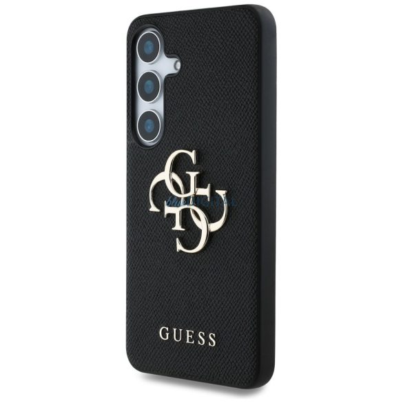 HUSĂ! - Guess GUHCS25SPGT4MBK PU Grained Big 4G and Classic Logo caz Samsung Galaxy S25 - negru