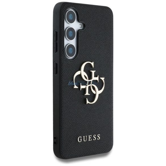 Guess GUHCS25MPGT4MBK PU Grained Big 4G and Classic Logo caz Samsung Galaxy S25 Plus - negru