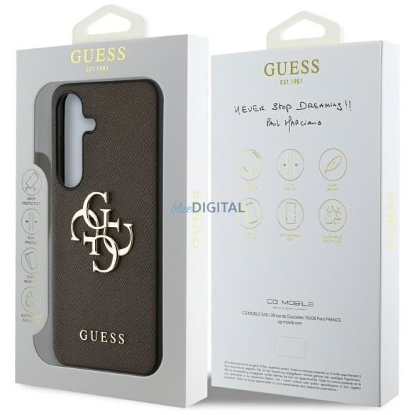 Guess GUHCS25MPGT4MBW PU Grained Big 4G and Classic Logo Case Samsung Galaxy S25 Plus - maro