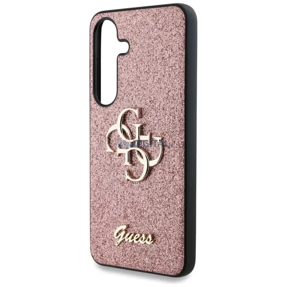 HUSĂ! - Guess GUHCS25SHG4SGP Fixed Glitter Big 4G caz Samsung Galaxy S25 - roz