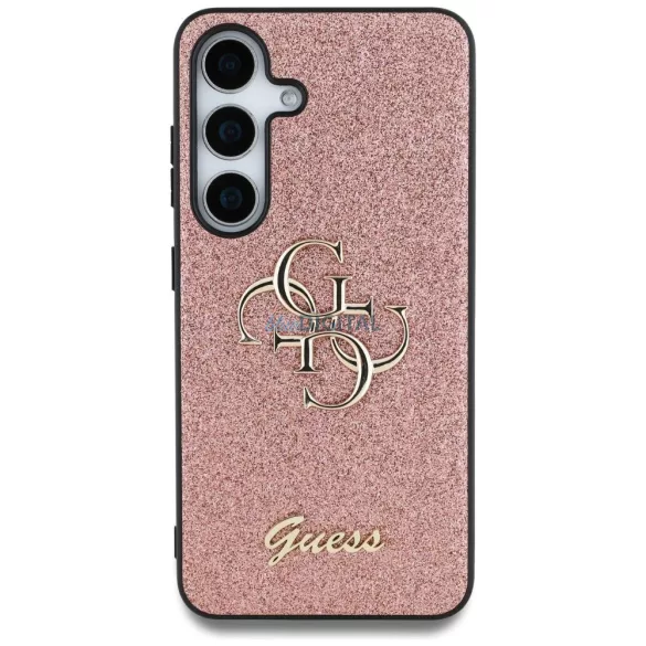 HUSĂ! - Guess GUHCS25SHG4SGP Fixed Glitter Big 4G caz Samsung Galaxy S25 - roz