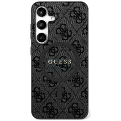   HUSĂ! - Guess GUHMS25MG4GFRK 4G Ring Classic Logo Carcasă compatibilă MagSafe pentru Samsung Galaxy S25 Plus - negru