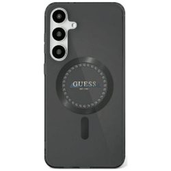   HUSĂ! - Guess GUHMS25SPFTDTEK IML Rhinestones Carcasă compatibilă cu MagSafe pentru Samsung Galaxy S25 - negru
