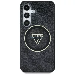   HUSĂ! - Guess GUHMS25LHG4PRTGK IML Metal Glitter 4G Circle Triangle MagSafe carcasă compatibilă pentru Samsung Galaxy S25 Ultra - negru