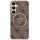 Guess GUHMS25SHG4PRTGW IML Metal Glitter 4G Circle Triangle MagSafe carcasă compatibilă pentru Samsung Galaxy S25 - maro Guess GUHMS25SHG4PRTGW IML Metal Glitter 4G Circle Triangle MagSafe carcasă compatibilă pentru Samsung Galaxy S25 - maro