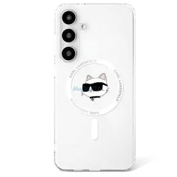   HUSĂ! - Karl Lagerfeld KLHMS25MHLSCHH IML Metal Choupette Head Husă compatibilă MagSafe Samsung Galaxy S25 Plus - alb