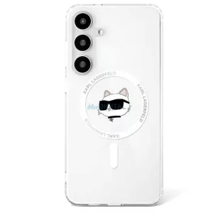HUSĂ! - Karl Lagerfeld KLHMS25MHLSCHH IML Metal Choupette Head Husă compatibilă MagSafe Samsung Galaxy S25 Plus - alb